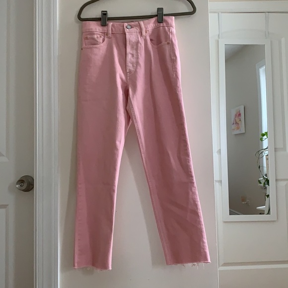 GAP Cropped, Straight Pink Jeans - Picture 4 of 5
